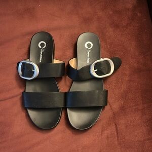 Tru Comfort Foam Sandals Size 6.5 New Without Box Black
